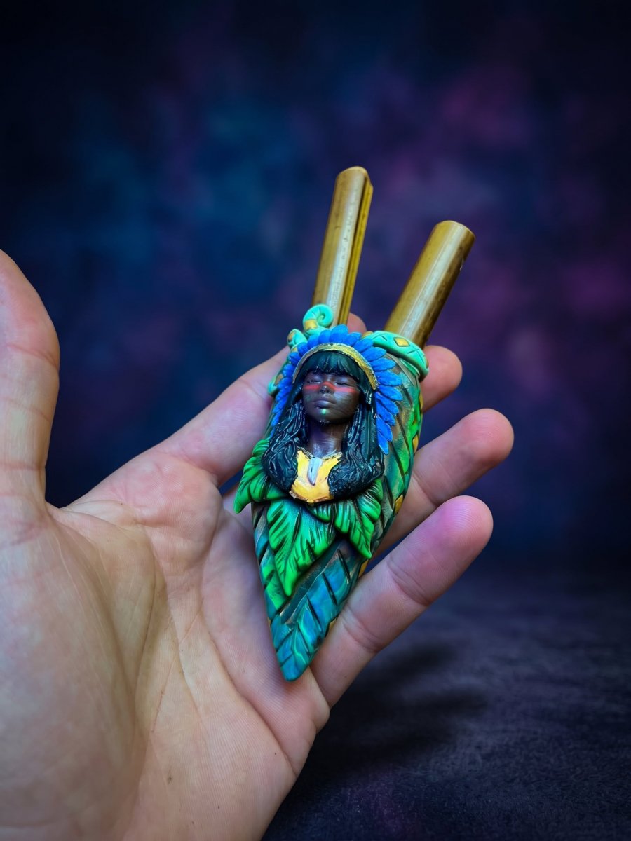 🐆 Kuripe Artesanal em Bambu – Força da Onça &amp; Cabocla 🌿
